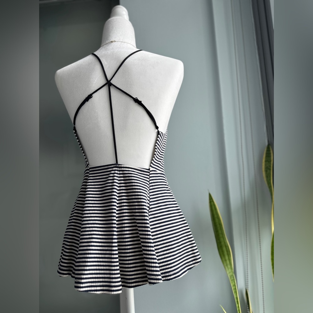FREE PEOPLE striped peplum top size small